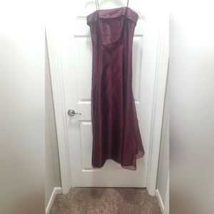 Gorgeous burgundy wine color evening, dressy gown size 10